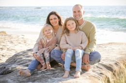 Family portrait on the beach
